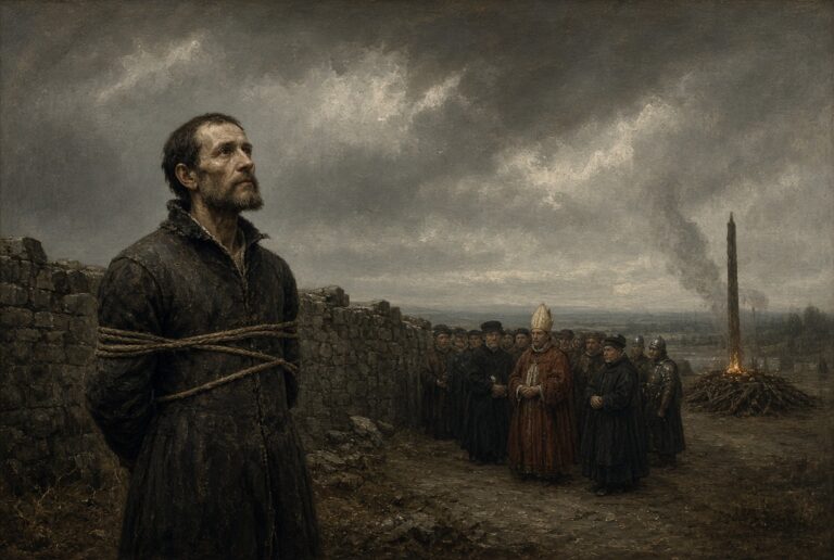 They Knew Not What They Did: Tyndale at the Stake, Apostolic Succession Versus Doctrine, and the Dim Mirror That Still Requires the Book